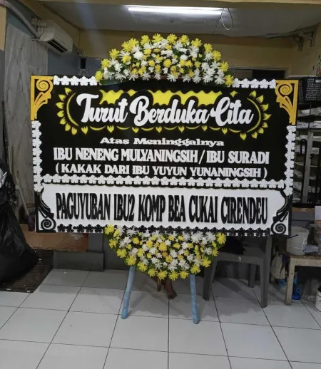 Papan Bunga Duka Cempaka Cisoka